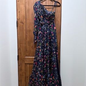 Floral One-Shoulder Maxi Dress